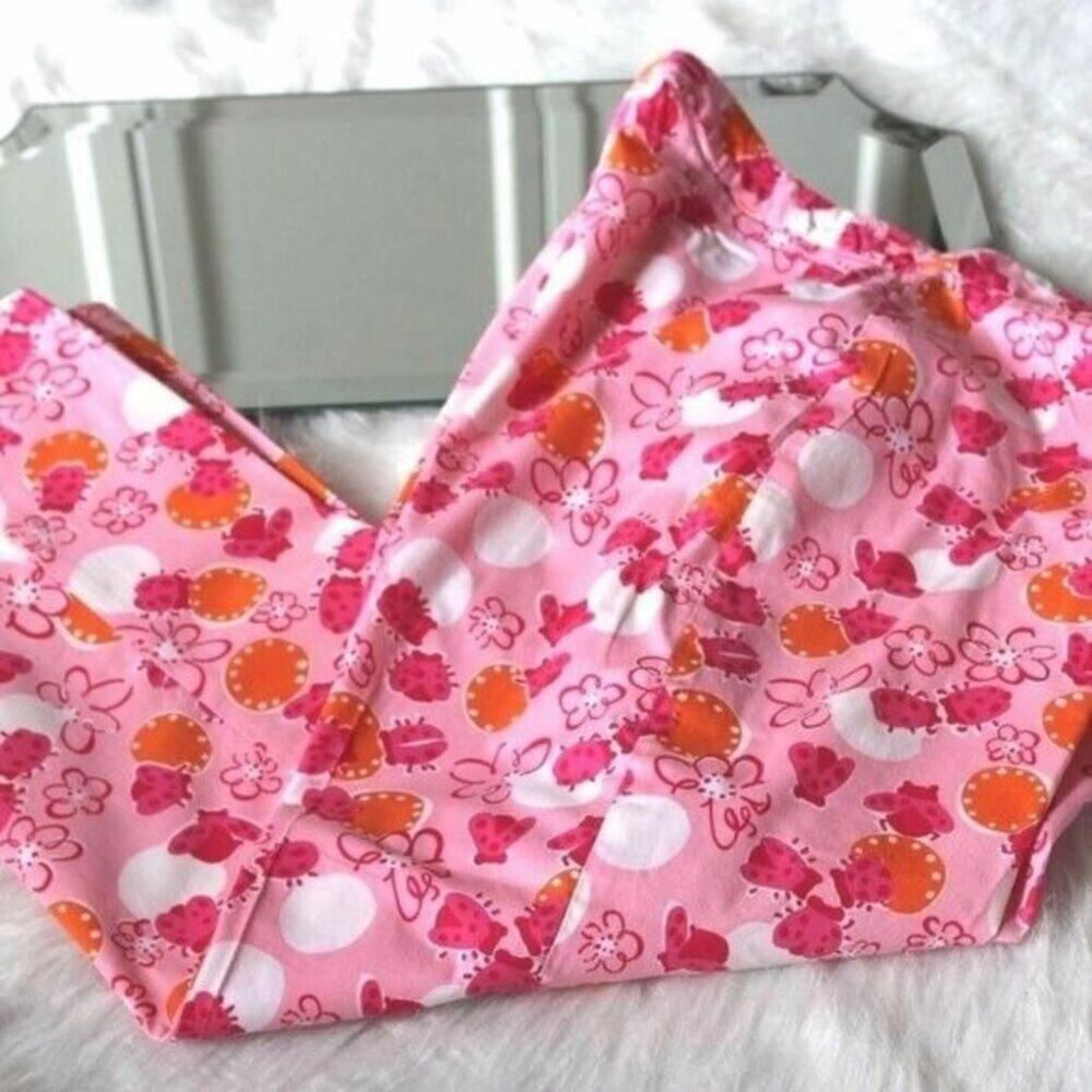 Lilly Pulitzer Pants Women's Size 4 White Label Vintage Ladybug Butterfly Ladybu